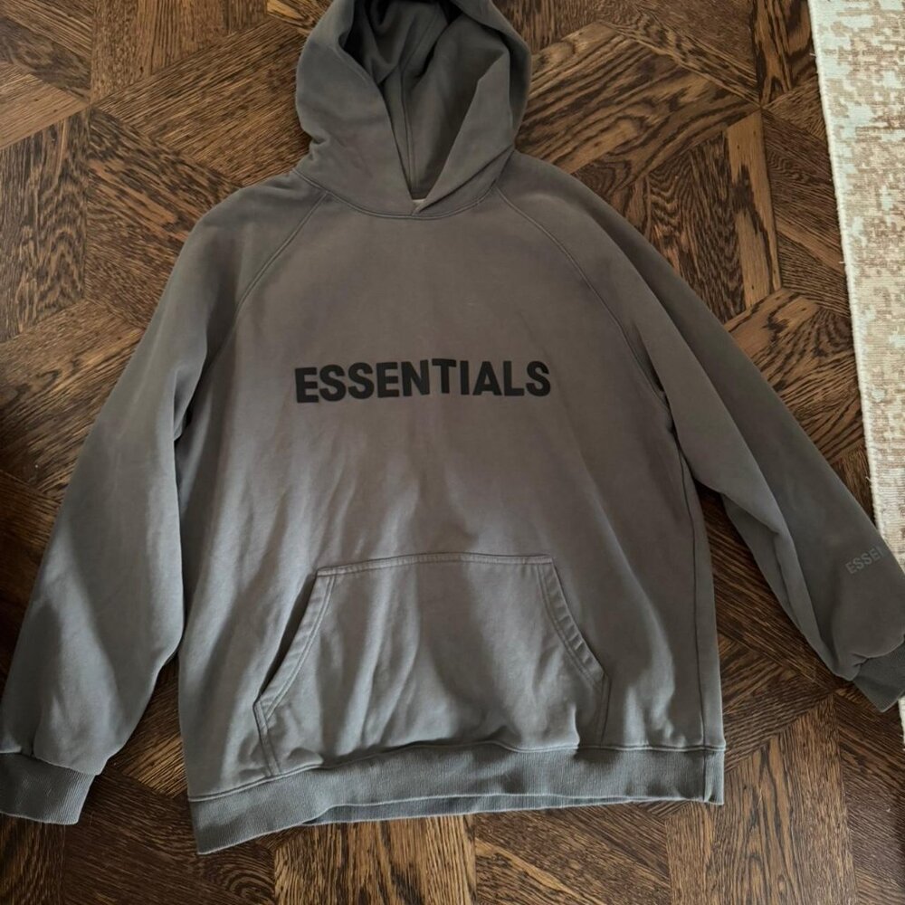 Essentials Olive Hoodie Size L